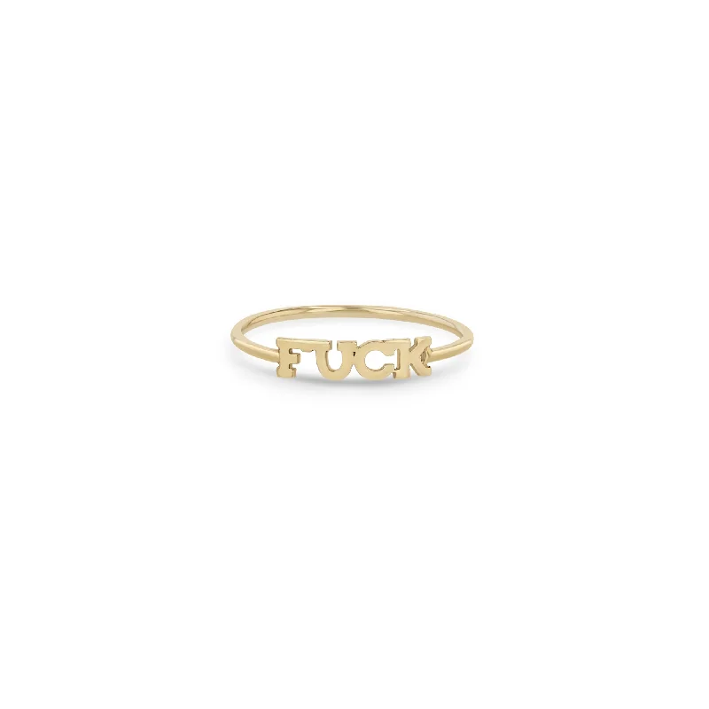 14k Itty Bitty FUCK Ring