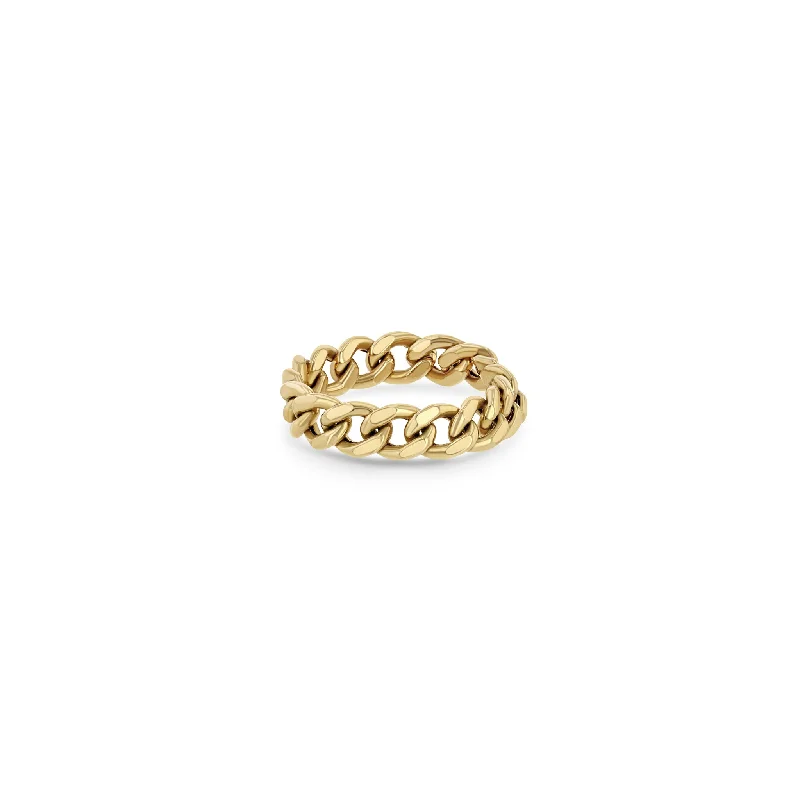 14k Medium Curb Chain Ring