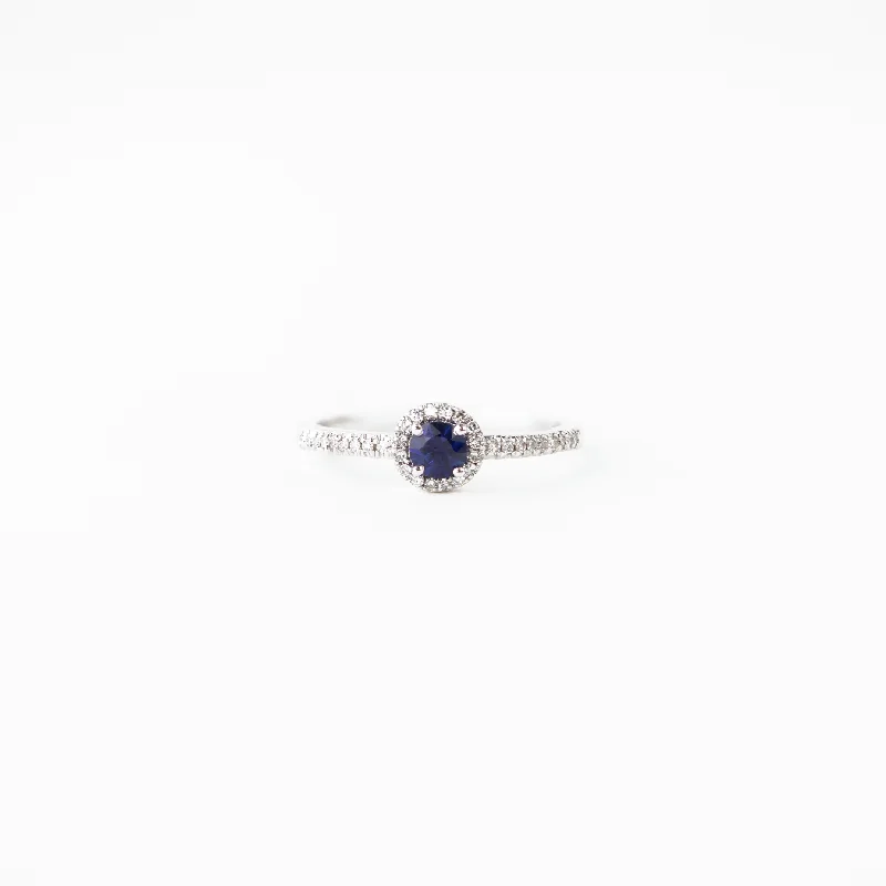 Kimberly Blue Sapphire and Diamond Ring