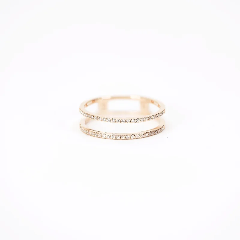 Parallel Diamond Ring