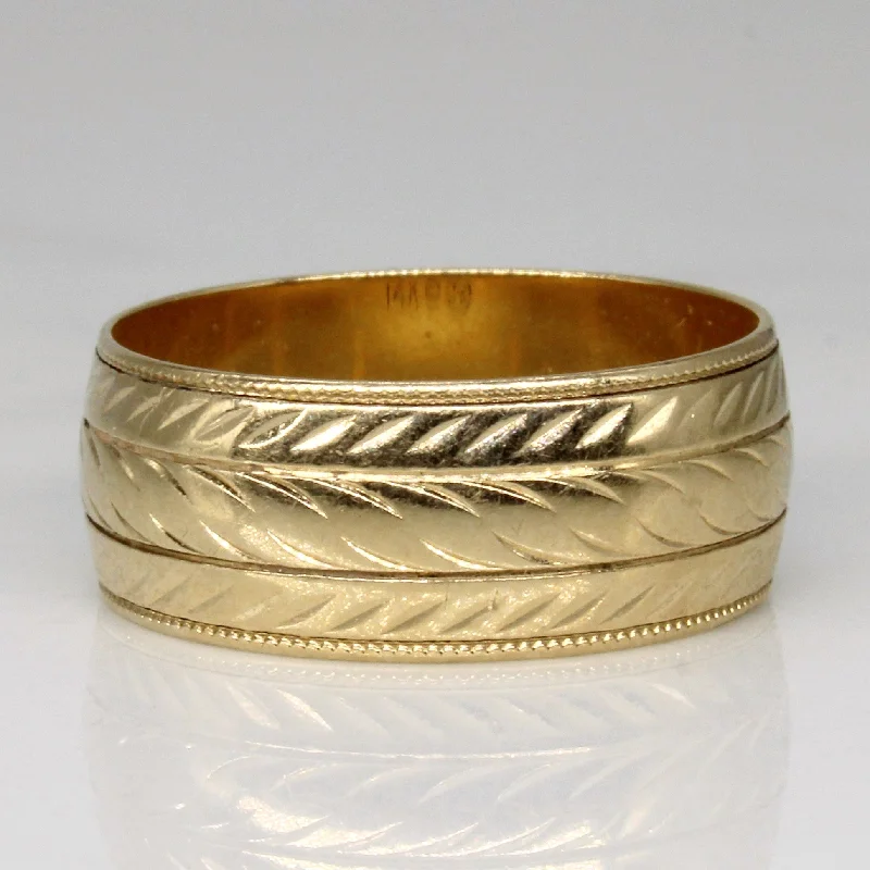 Affordable Gold-Plated Jewelry For Modern Fashion 14k Yellow Gold Ornate Band | SZ 7.25 | Affordable Gold-Plated Jewelry For Modern Fashion 14k Yellow Gold Ornate Band | SZ 7.25 |