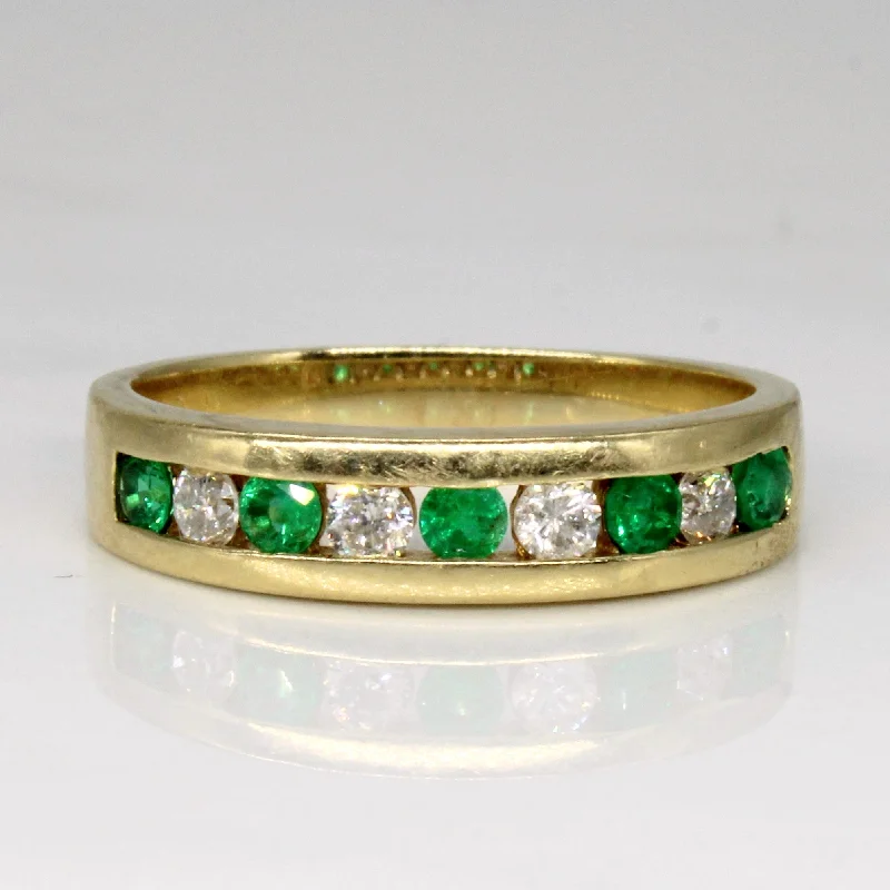 Grab Your Favorite Jewelry At The Lowest Prices Diamond & Emerald Channel Set Ring | 0.18ctw, 0.15ctw | SZ 7 | Grab Your Favorite Jewelry At The Lowest Prices Diamond & Emerald Channel Set Ring | 0.18ctw, 0.15ctw | SZ 7 |