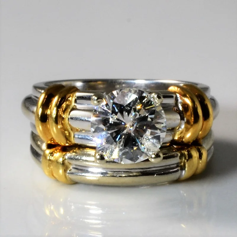 Don't Miss Out On Bestselling Jewelry At Special Prices Two Tone Ribbon Wedding Set | 1.48ct | SZ 5.25 | Don't Miss Out On Bestselling Jewelry At Special Prices Two Tone Ribbon Wedding Set | 1.48ct | SZ 5.25 |