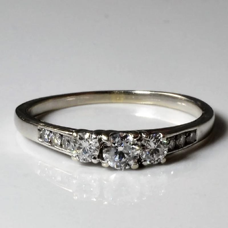 Flash Sale On Elegant Jewelry – Don't Miss Out Low Profile Three Stone Diamond Ring | 0.43ctw | SZ 7.25 | Flash Sale On Elegant Jewelry – Don't Miss Out Low Profile Three Stone Diamond Ring | 0.43ctw | SZ 7.25 |