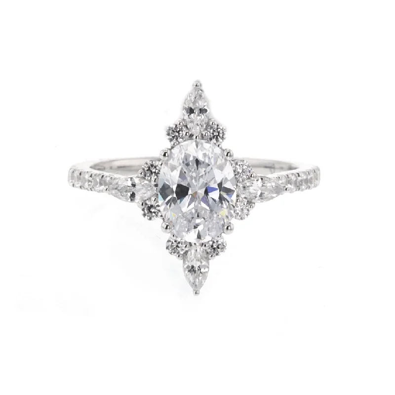 0.70 ctw Diamond Halo Engagement Ring