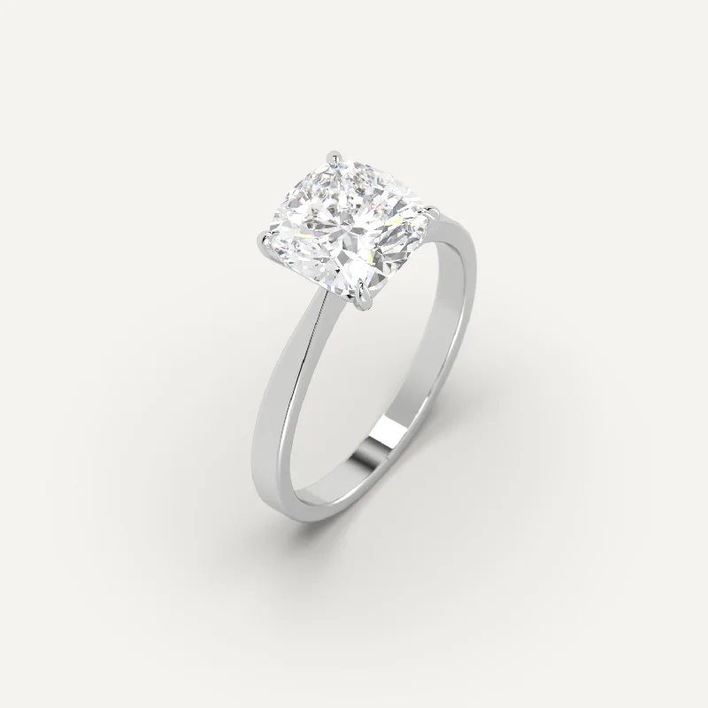 3 carat Cushion Cut Diamond Ring