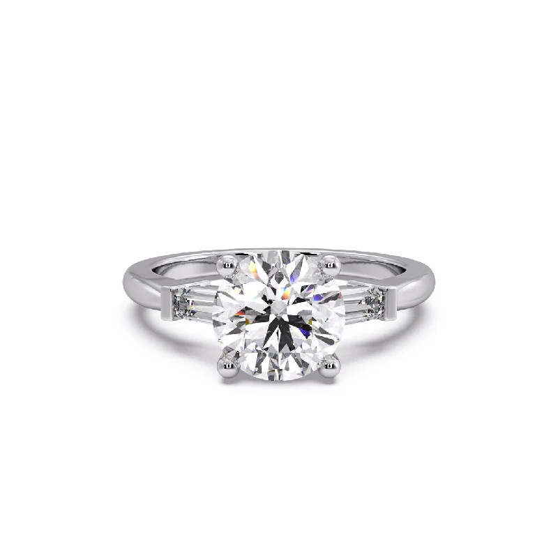 Classic Tapered Trilogy Engagement Ring