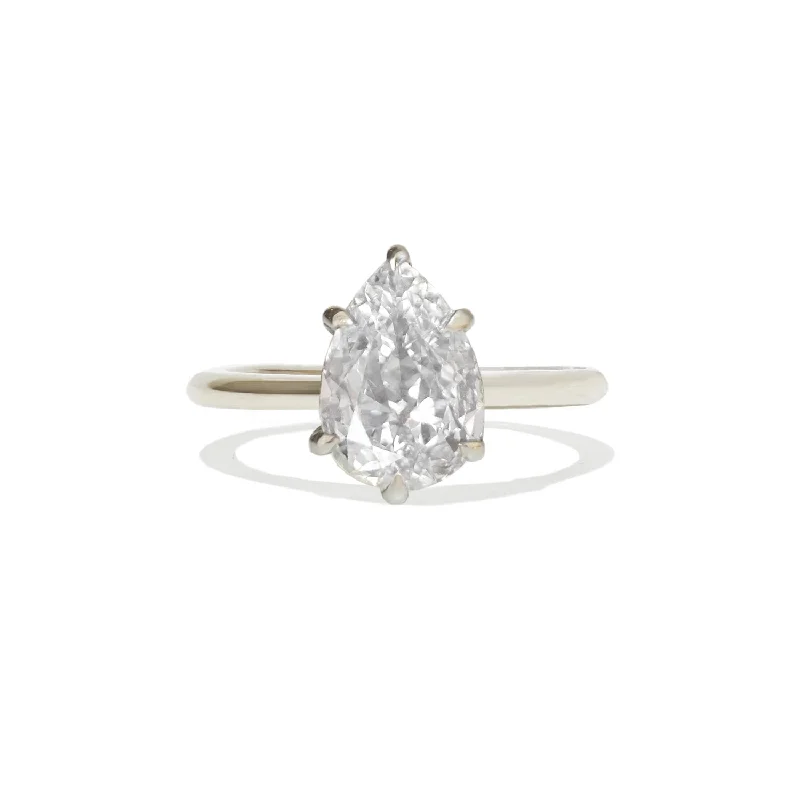 Pear Diamond Solitaire Ring