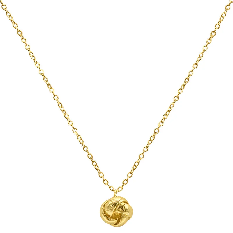 Adornia Knot Pendant Necklace gold