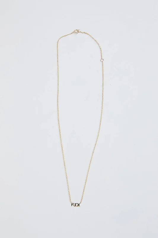 F*ck Necklace In Gold