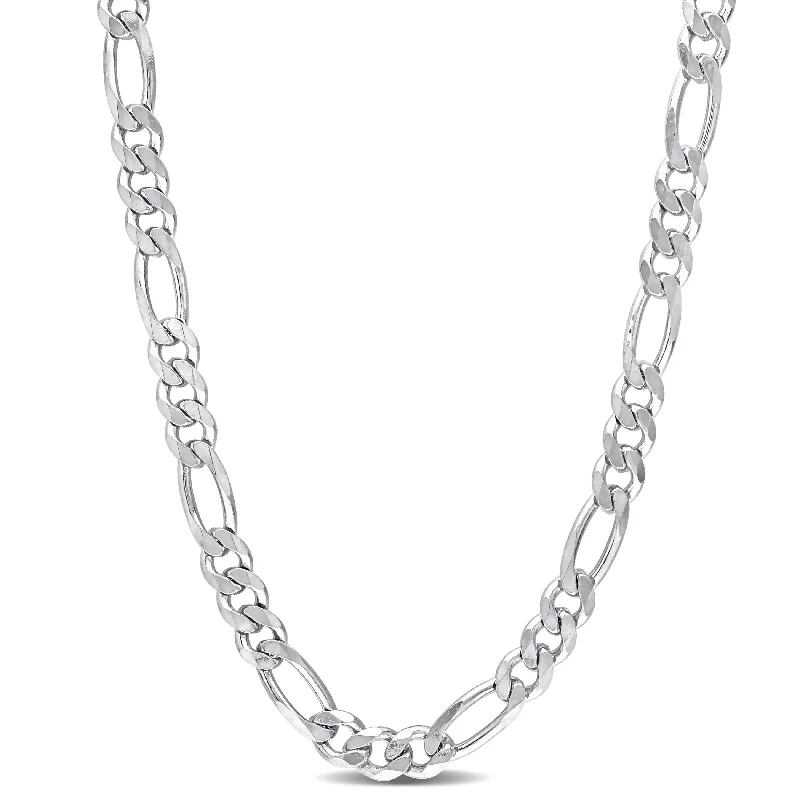 Mimi & Max 5.5mm Figaro Chain Necklace in Sterling Silver, 20 in