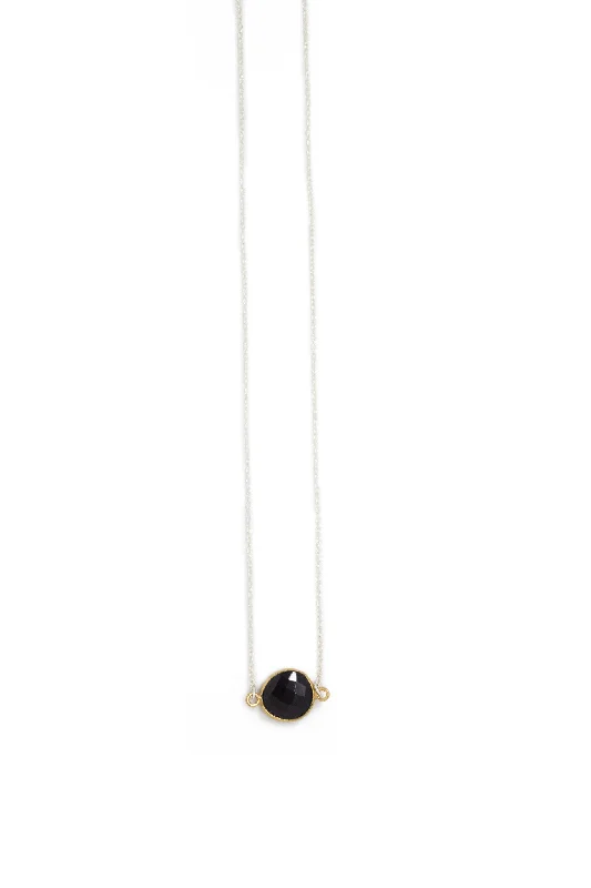 Mrs. Parker Simple Chain Necklace in Black Onyx