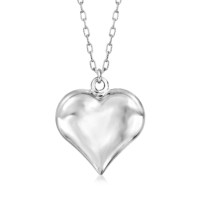 Ross-Simons Italian Sterling Silver Heart Pendant Necklace