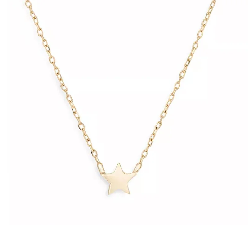 Super Tiny Puffy Star Necklace In Gold