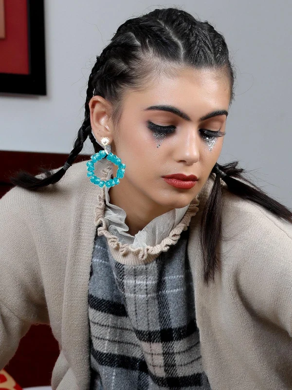 Shop Stylish Jewelry Now And Save Big Odette Women Gorgeous Rounded Blue Beaded Earrings Shop Stylish Jewelry Now And Save Big Odette Women Gorgeous Rounded Blue Beaded Earrings