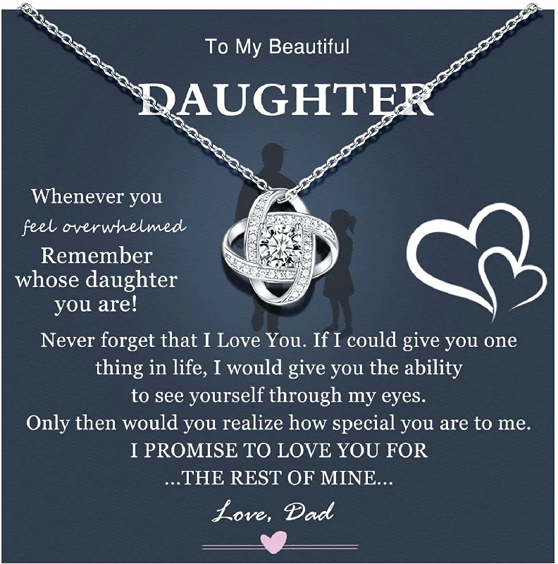 Exclusive Jewelry Discounts – Shop Now For Savings Interlocking Heart Love Knot Necklace for Daughter from Dad Valentine's Day Birthday s for Teen Girls Exclusive Jewelry Discounts – Shop Now For Savings Interlocking Heart Love Knot Necklace for Daughter from Dad Valentine's Day Birthday s for Teen Girls