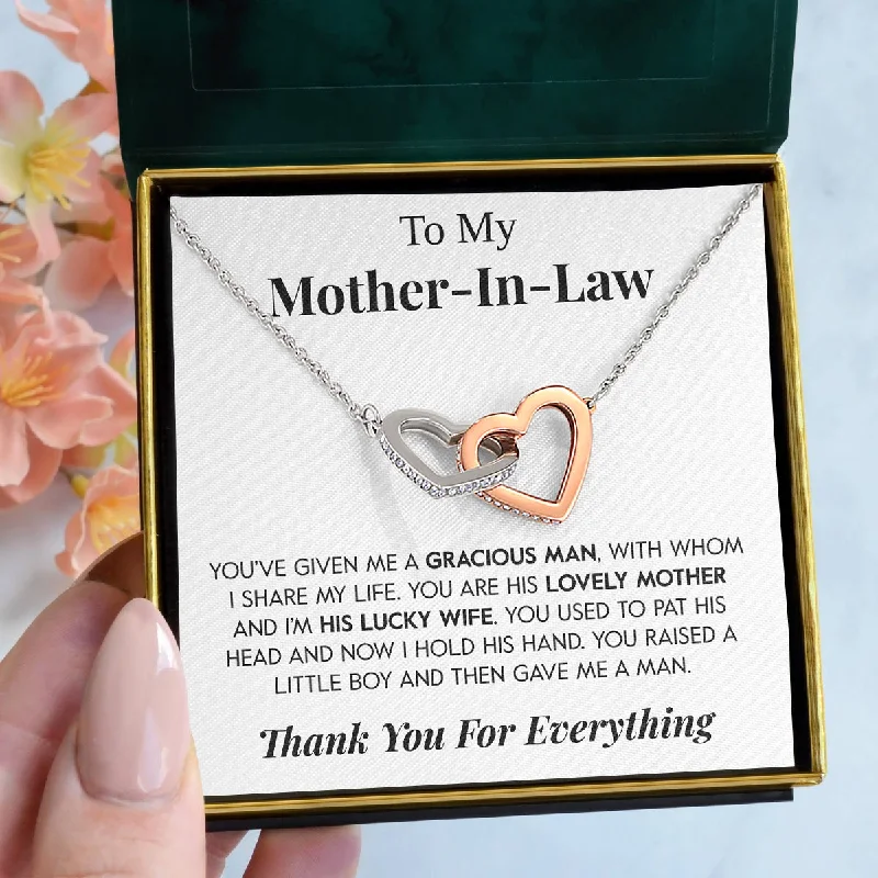Stunning Jewelry Pieces At The Lowest Prices Ever To My Mother-in-Law "Thank You For Everything" Interlocking Hearts Necklace Stunning Jewelry Pieces At The Lowest Prices Ever To My Mother-in-Law "Thank You For Everything" Interlocking Hearts Necklace