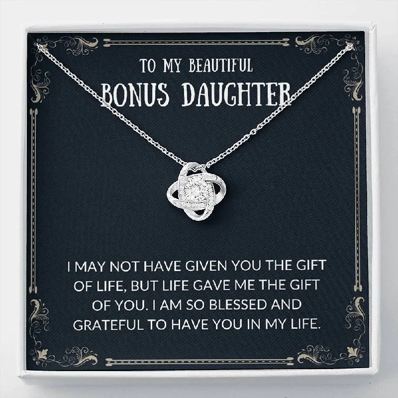 Flash Sale On Exquisite Jewelry – Don't Miss Out Personalized Jewelry Gift - To My Bonus Daughter - Love Knot Necklace Step daughter Adopted daughter daughter in law Flash Sale On Exquisite Jewelry – Don't Miss Out Personalized Jewelry Gift - To My Bonus Daughter - Love Knot Necklace Step daughter Adopted daughter daughter in law