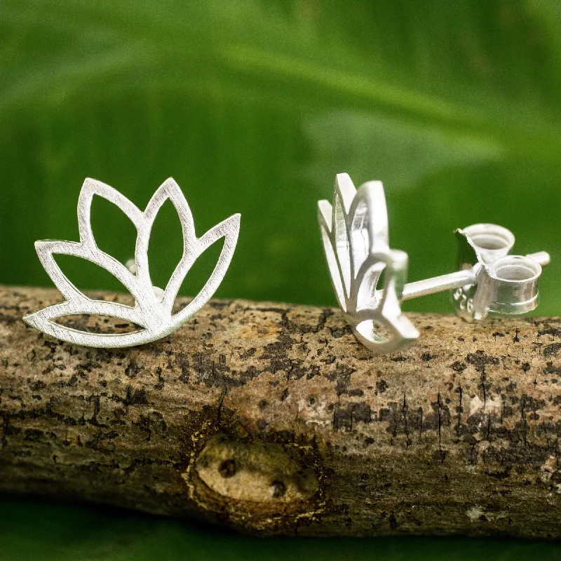 Grab Your Dream Jewelry At The Lowest Prices Sunrise Lotus Sterling Silver Earrings