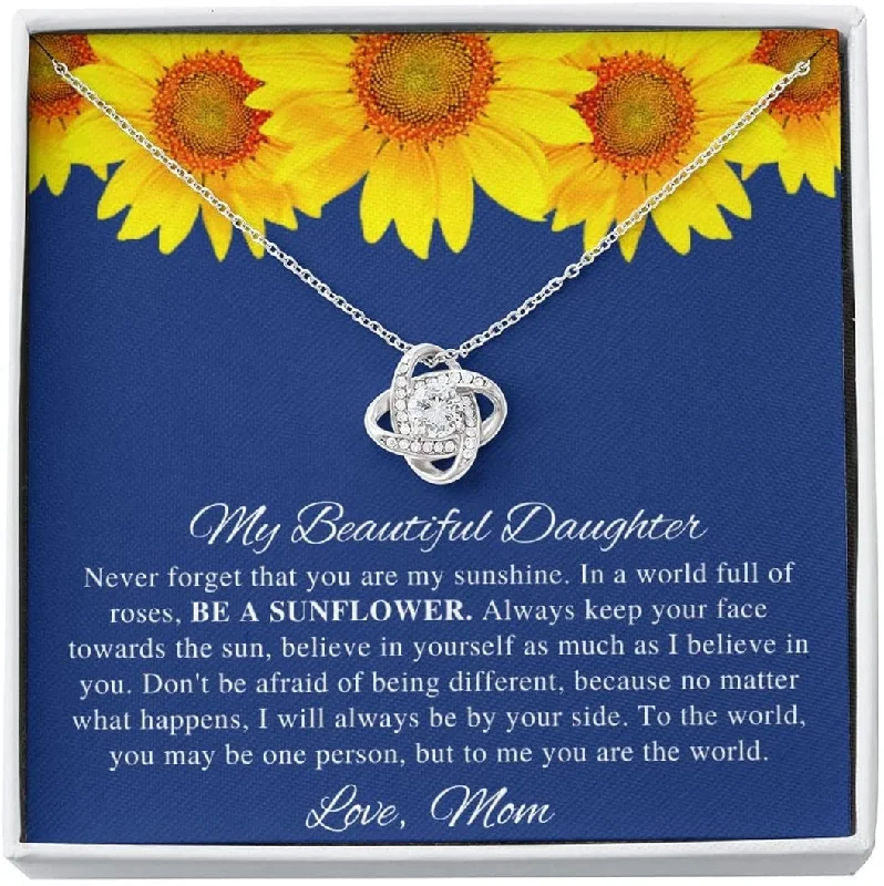 To My Daughter Love Knot Necklace Gift Birthday Present annivesary Unique Gift Love Knot Gift for