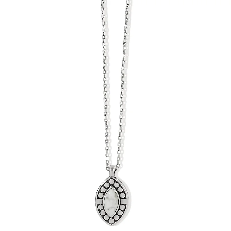 Women's Pebble Dot Dream Howlite Short Necklace In Silver-White