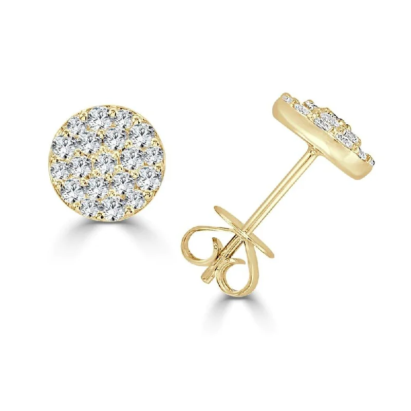 14k Gold & Diamond Stud Earrings