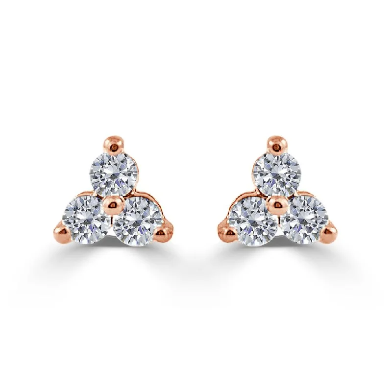 14k Gold & Diamond Stud Earrings