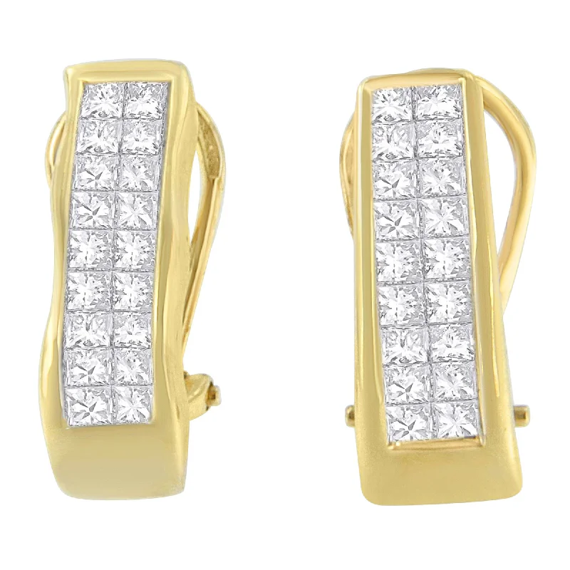 14K Yellow Gold 1 cttw Diamond Stud Earrings