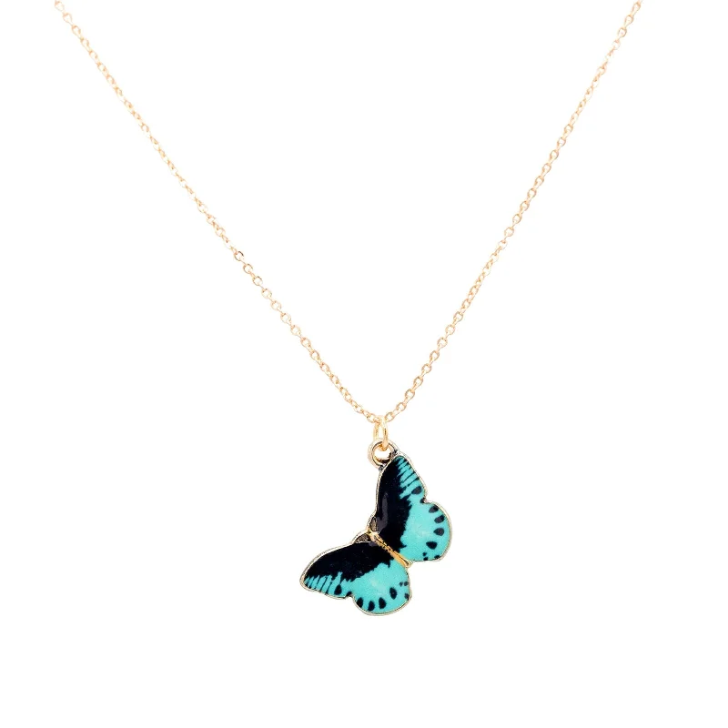 Limited-Stock Jewelry Sale – Once It's Gone, It's Gone Blue Butterfly Enamel Charm Necklace Limited-Stock Jewelry Sale – Once It's Gone, It's Gone Blue Butterfly Enamel Charm Necklace