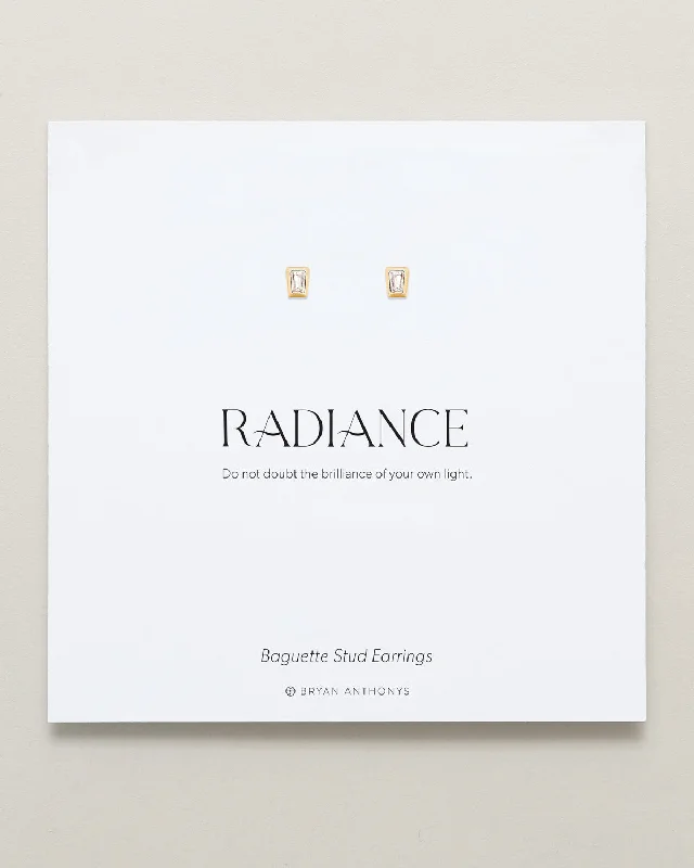 Radiance Baguette Stud Earrings