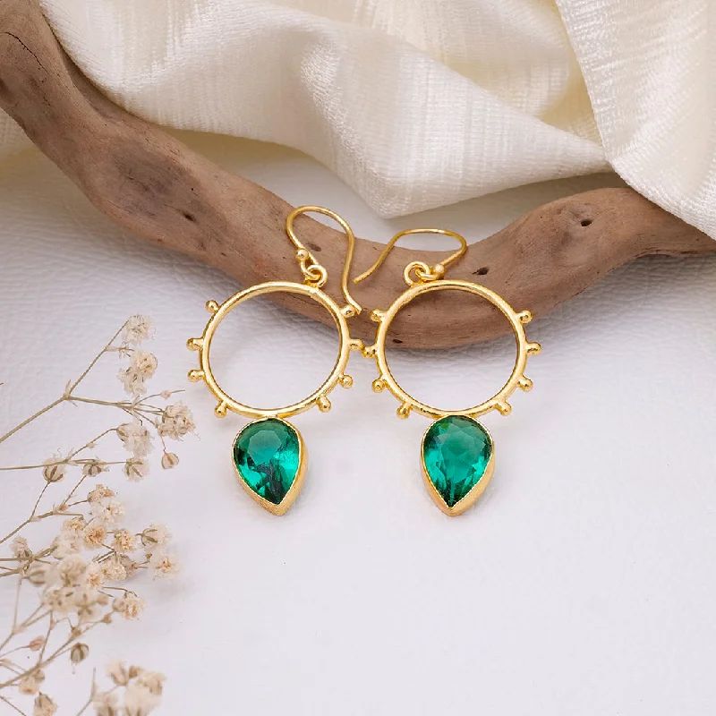 Big Discounts On Elegant Jewelry Collections Golden Circle Dotted Drop Earrings - AS100760 Big Discounts On Elegant Jewelry Collections Golden Circle Dotted Drop Earrings - AS100760