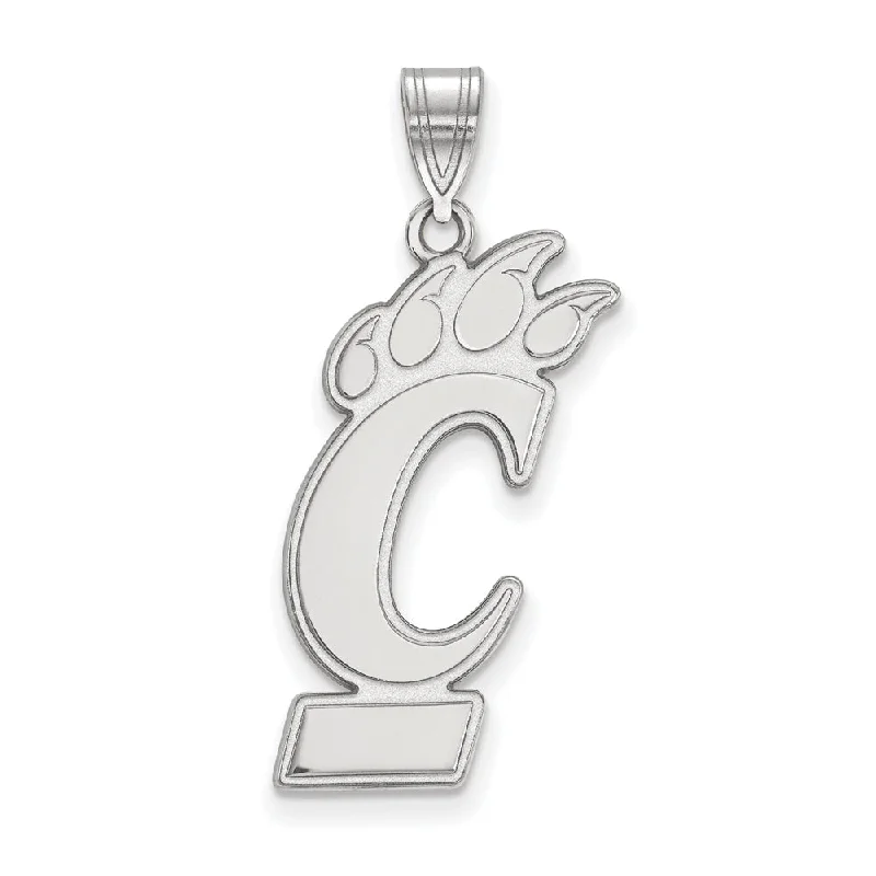 10k White Gold U of Cincinnati XL Pendant