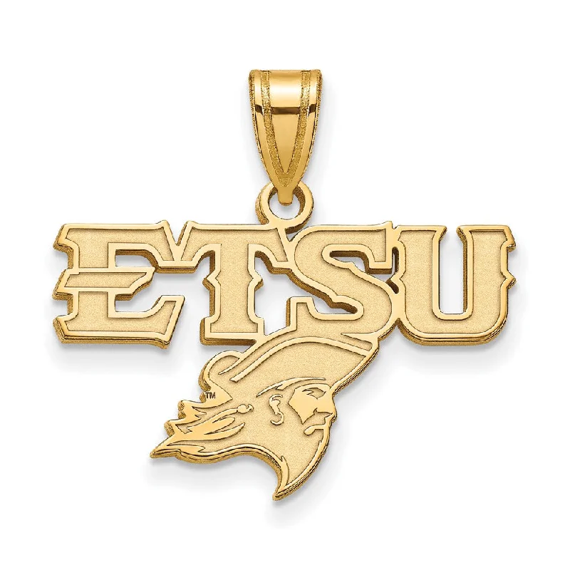 10K Yellow Gold East Tennessee State ETSU Medium Pendant