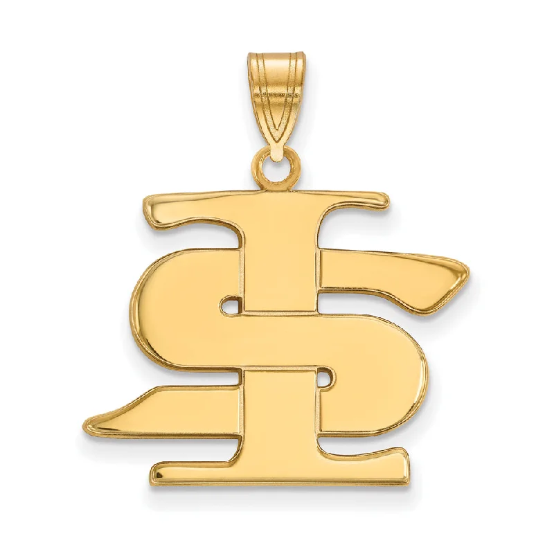 10k Yellow Gold Indiana State Large Pendant