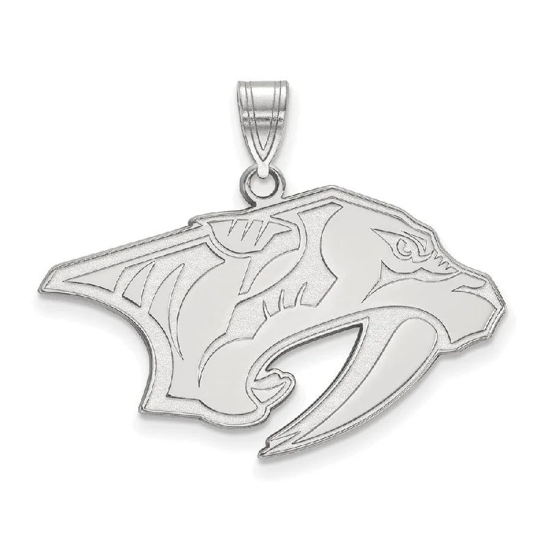 14k White Gold NHL Nashville Predators Large Pendant