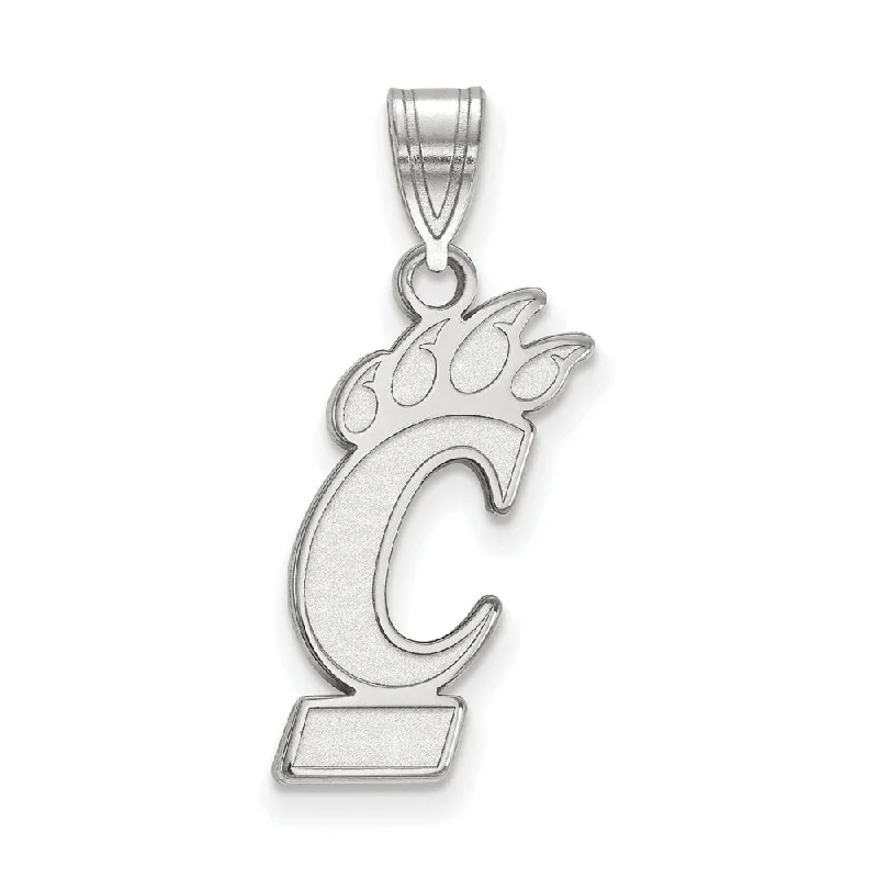 14k White Gold U of Cincinnati Large Logo Pendant