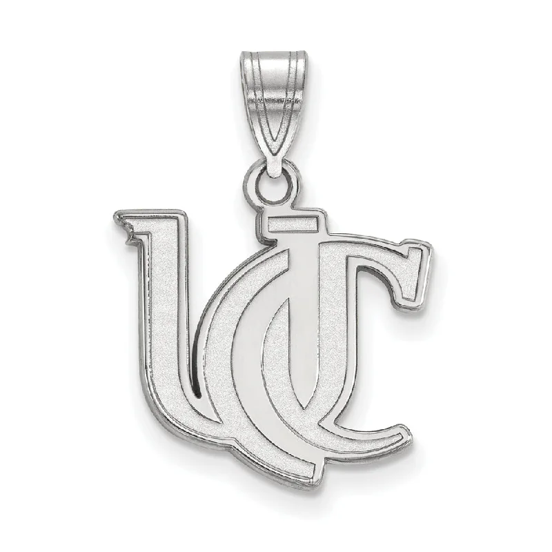 14k White Gold U of Cincinnati Medium 'UC' Pendant