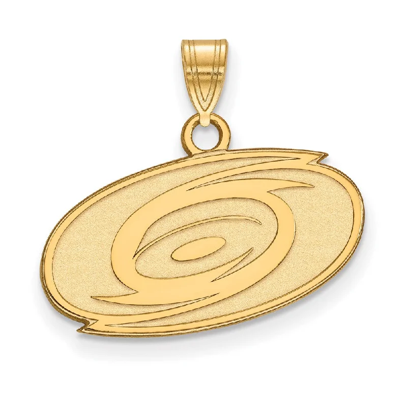 14k Yellow Gold NHL Carolina Hurricanes Small Pendant