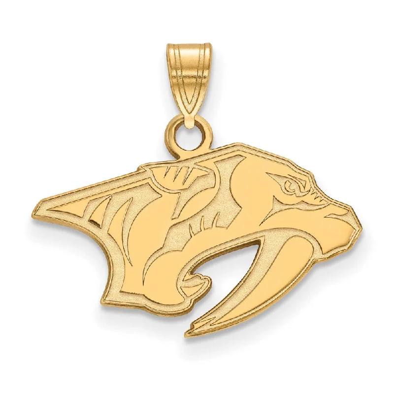 14k Yellow Gold NHL Nashville Predators Small Pendant