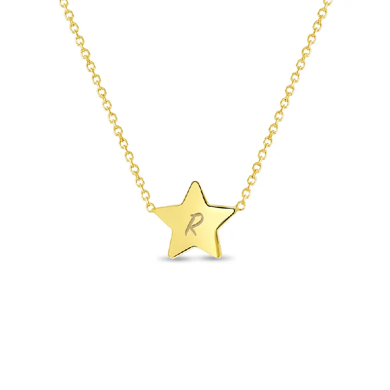 Stunning Statement Jewelry, Unbeatable Discounts 14k Gold Flat Star Women's Necklace