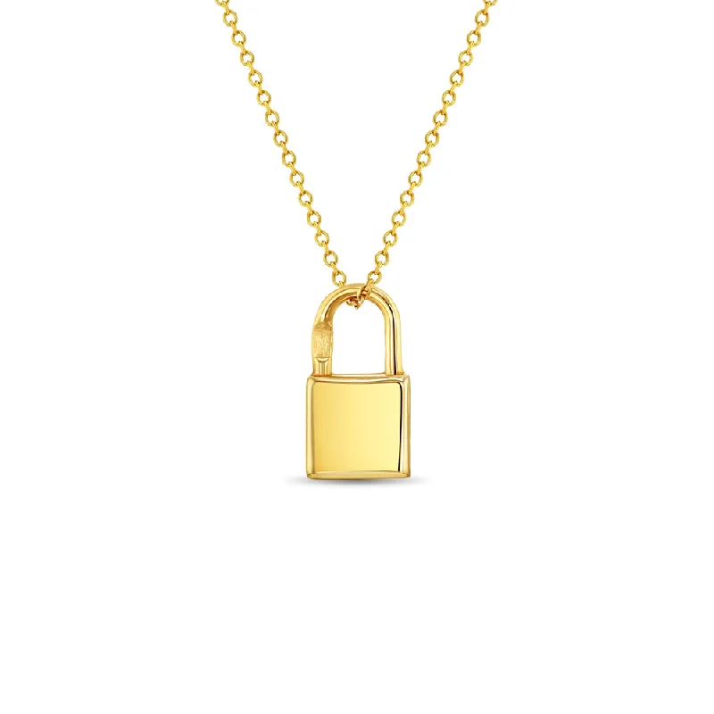 Flash Sale On Exquisite Jewelry – Don't Miss Out 14k Gold Lock Women's Pendant/Necklace