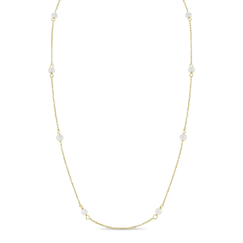 Exclusive Jewelry Markdowns – Limited-Time Offer 14k Gold Mini Pearl Layering Women's Necklace