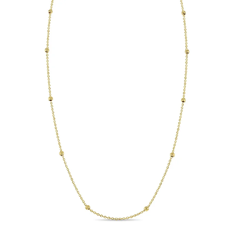 Glamorous Jewelry, Glamorous Deals – Shop Now 14k Gold Polished Satellite Women's Necklace