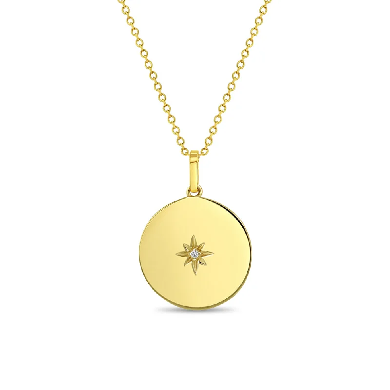 Limited-Time Jewelry Sale – Don't Miss These Deals 14k Gold Sunburst Medal Women's Pendant/Necklace 16"-18"