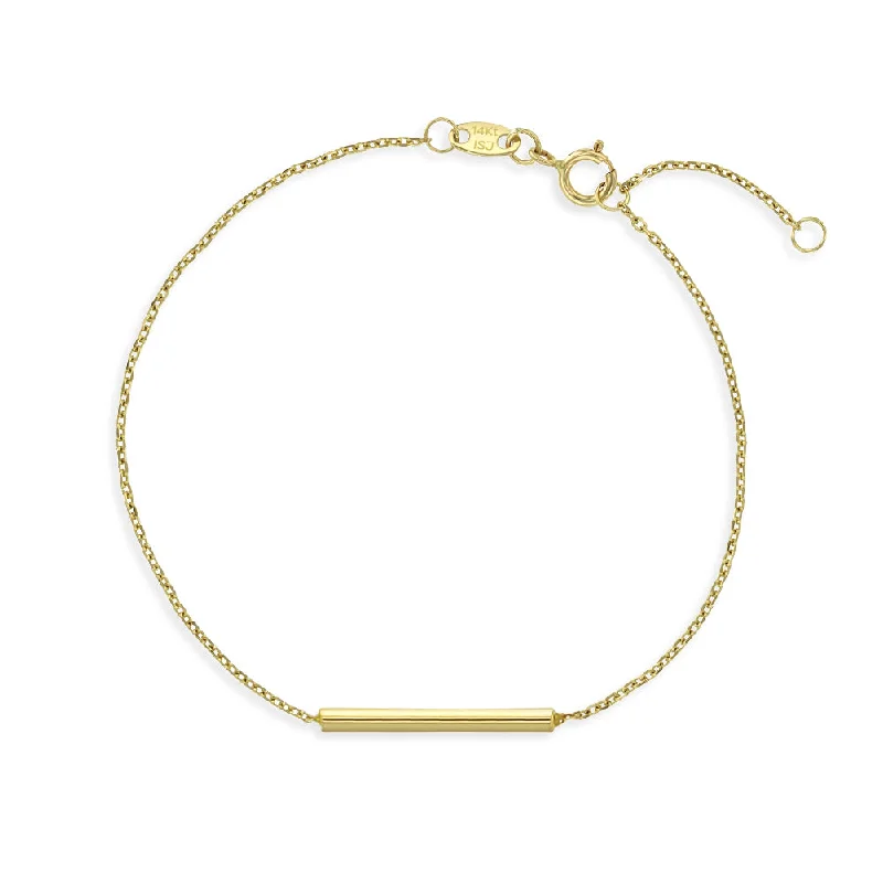 Bestselling Jewelry Now On Sale – Elevate Your Look 14k Gold Thin Bar Women's Bracelet 6.5"-7"