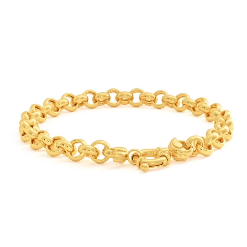 Shine Without Limits – Jewelry Sale Happening Now 9ct Elegant Yellow Gold Silver Filled Belcher Bracelet