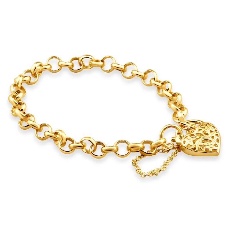 Jewelry Clearance Sale – Final Reductions 9ct Exquisite Yellow Gold Silver Filled Belcher Bracelet