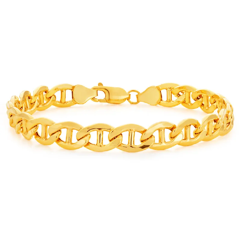 Shop Dazzling Jewelry At The Best Prices 9ct Yellow Gold Silver Filled Anchor Bracelet