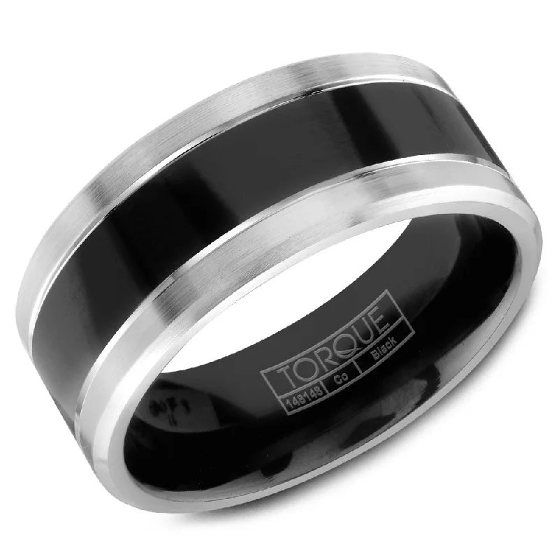 Once-A-Year Jewelry Deals – Shop Before They’Re Gone Torque Black Cobalt Collection 9MM Wedding Band with White Cobalt Edges CBB-7010