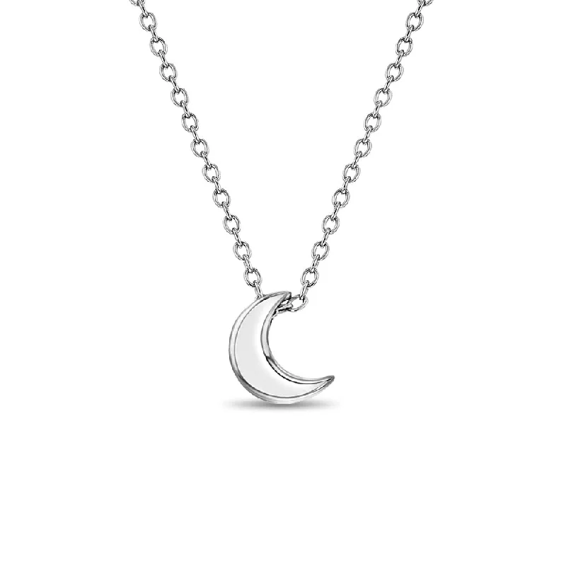 Must-Have Jewelry Pieces At Reduced Prices Crescent Moon Women's Necklace - Sterling Silver